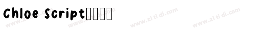 Chloe Script字体转换
